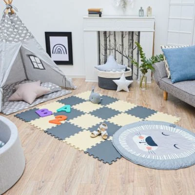 LittleTom Puzzlematte Kombi Grau Beige 16795 + 16792 18 Teile â Bild 2